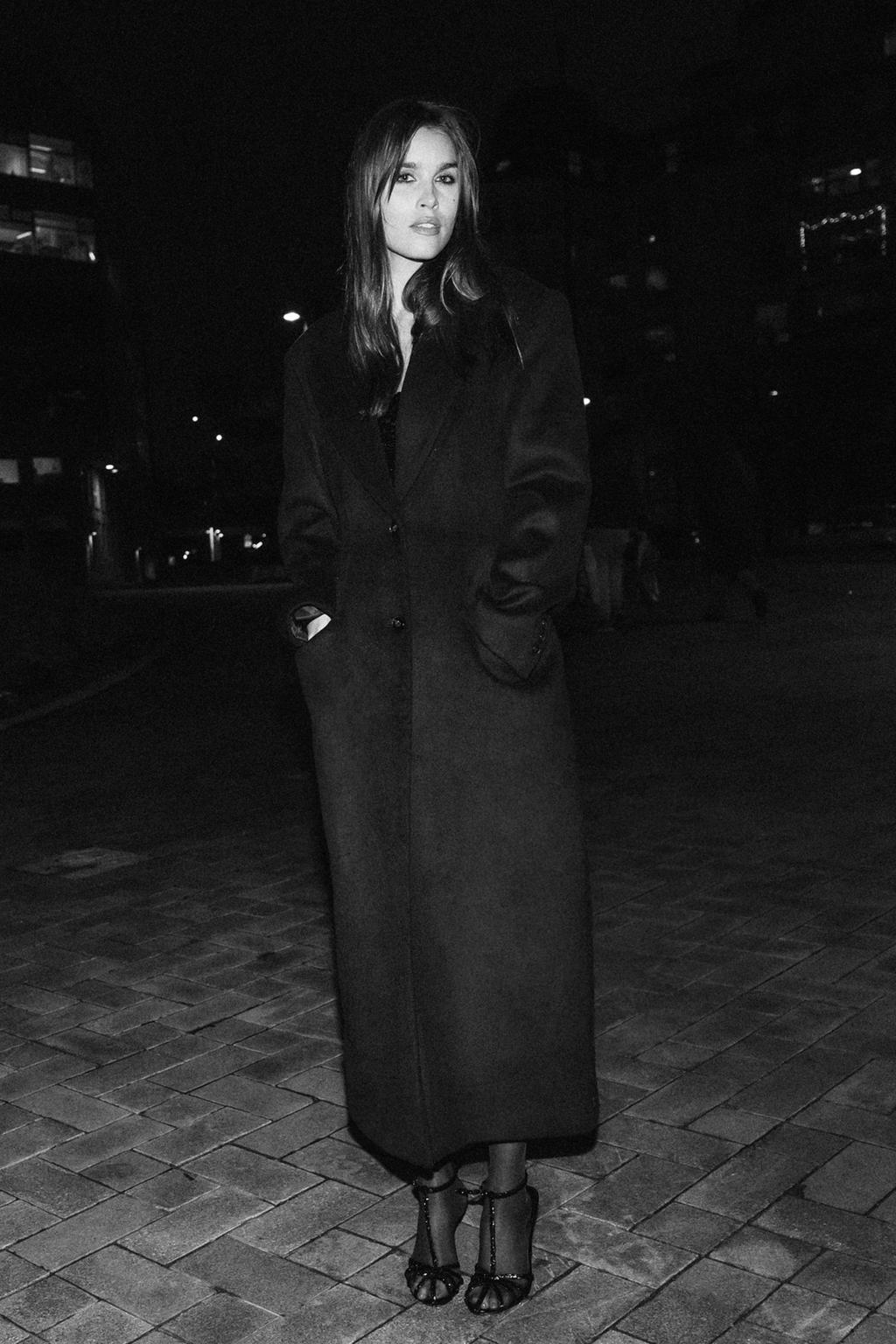 EXTRA-LONG WOOL BLEND COAT